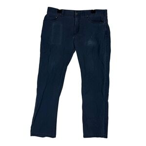 IRON CO Jeans Mens 36x30 Blue Dark Wash Regular Straight Denim Stretch‎ 1769164S